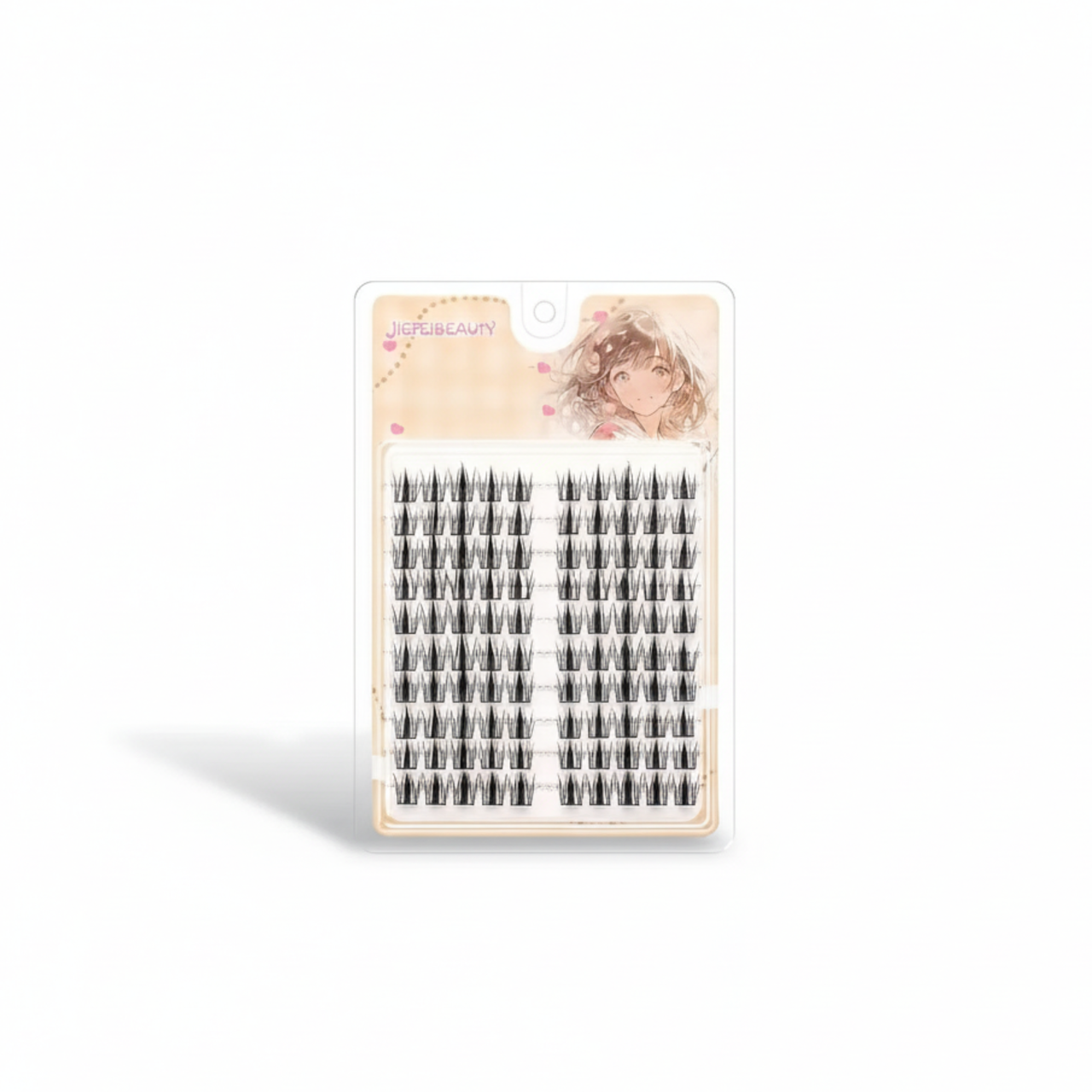 Набір пучкових вій для самостійного нарощування в аніме стилі, 100 пучків, 1-1.4 см, чорні (2811743293)