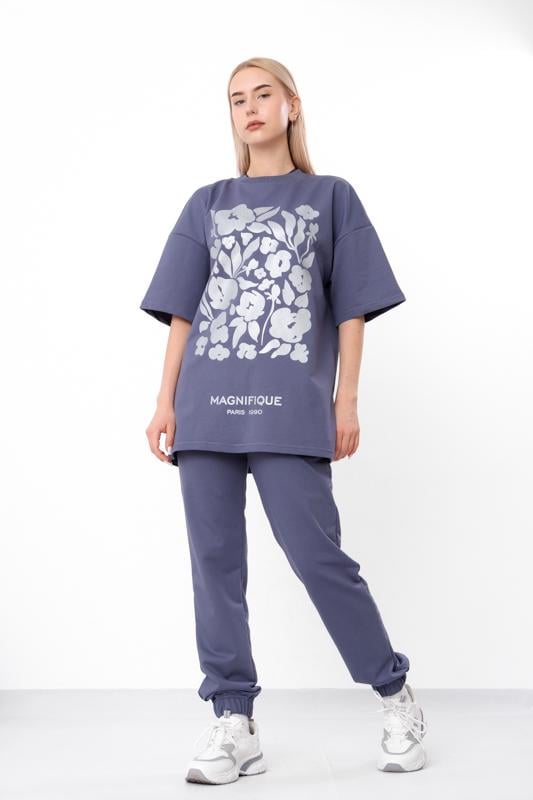 Комплект жіночий Носи Своє футболка з штанами р. 52 Сірий (8399-057-33-1)