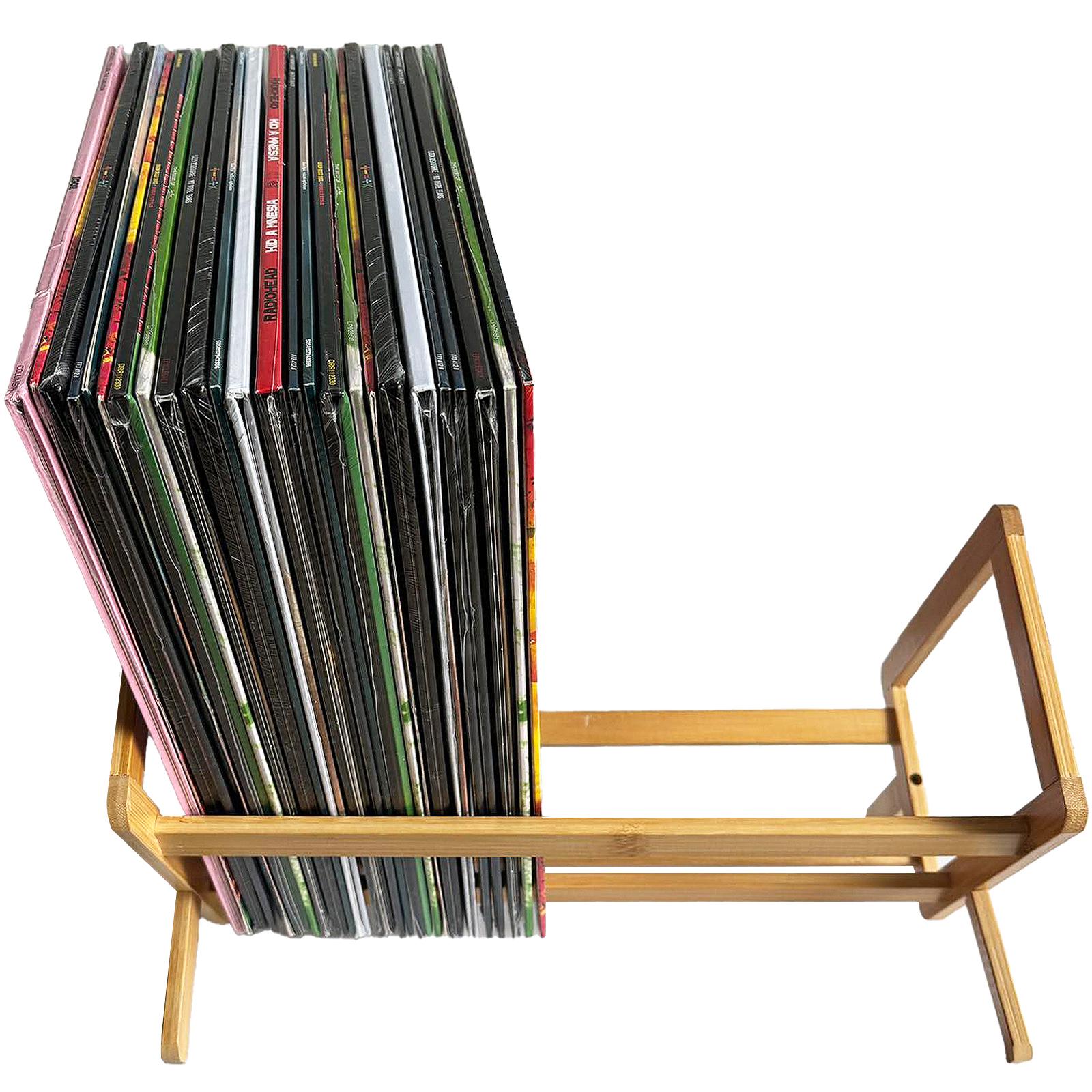 Підставка органайзер для зберігання вінілових платівок та книг 24,5х21х40 см місткість 70+ платівок Light wood (23136290) - фото 6 Підставка органайзер для зберігання вінілових платівок та книг 24,5х21х40 см місткість 70+ платівок Light wood (23136290) - фото 6