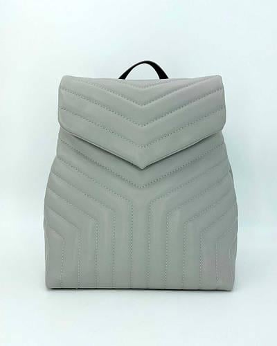 Женская сумка-рюкзак Welassie Луки на одно отделение из экокожи Серый (1780855698)