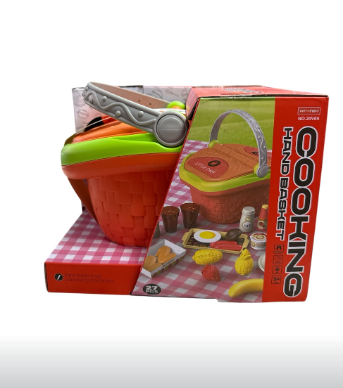 Набор продуктов 20 V 05 27 элементов/корзина с ручкой/наклейки в коробке