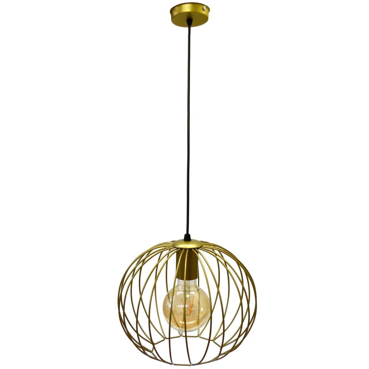 Підвісний світильник MSK Electric Globe NL-2722 в стилі лофт E27 40 Вт IP 20 Золотий (1269247404)