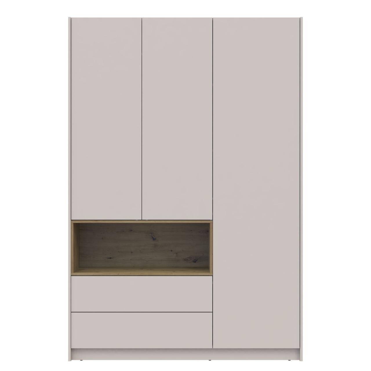 Шкаф для одежды с нишей Doros Дейл 150х52х220 см Кашемир/Дуб артизан (DRS-011285)