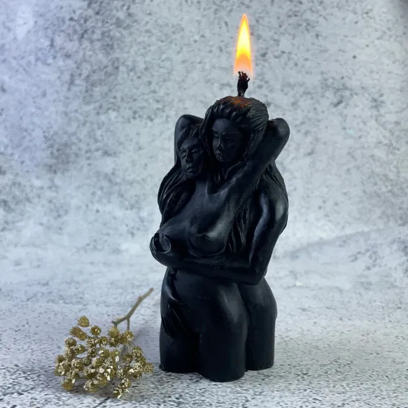 Свеча восковая Страстная пара Черный (1106)