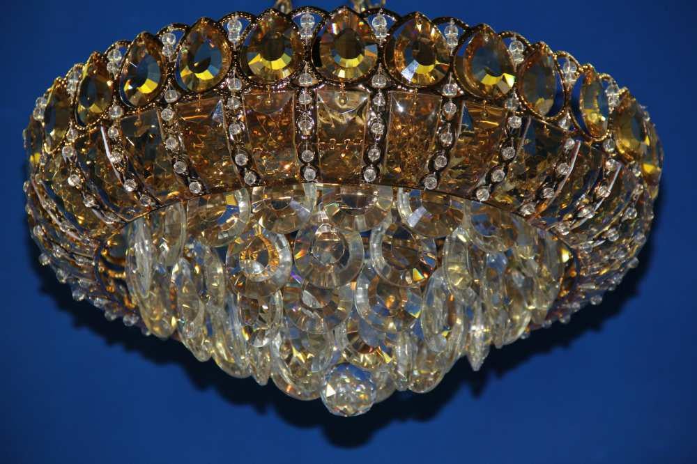 Хрустальная люстра L8122/400/7 Золото/Белый/Бежевый (AN000672)