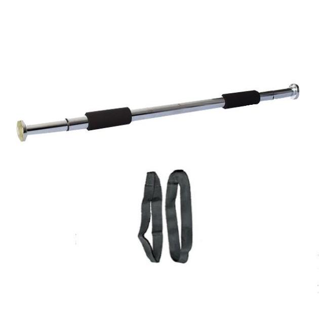 Турник с лямками для дома раздвижной Door Way Gymbar Серебристый