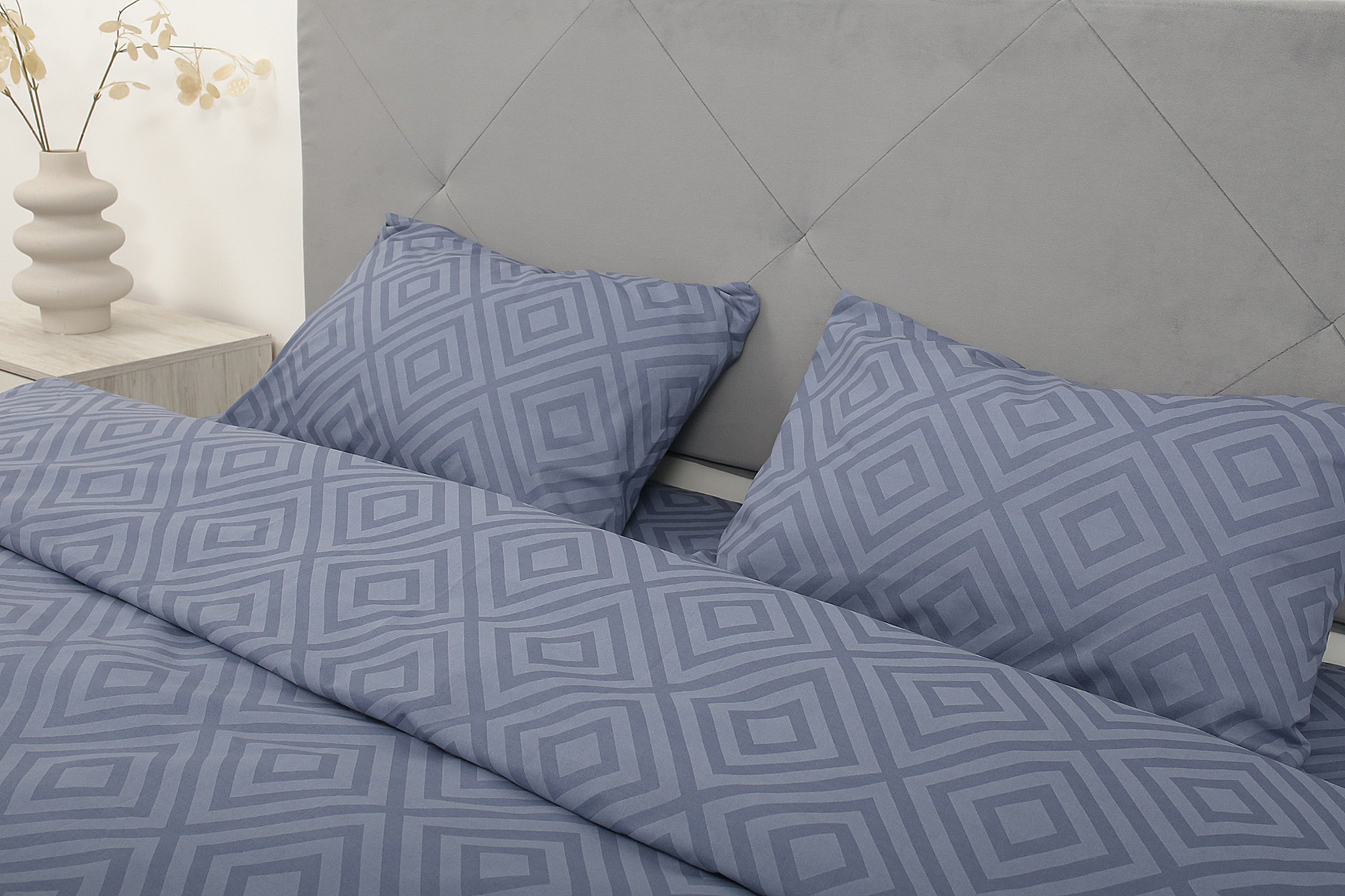 Комплект постельного белья евро Amore Glux-161 бязь Синий (KPB-Ae-Glux-161(50x70)_) - фото 5 Комплект постельного белья евро Amore Glux-161 бязь Синий (KPB-Ae-Glux-161(50x70)_) - фото 5