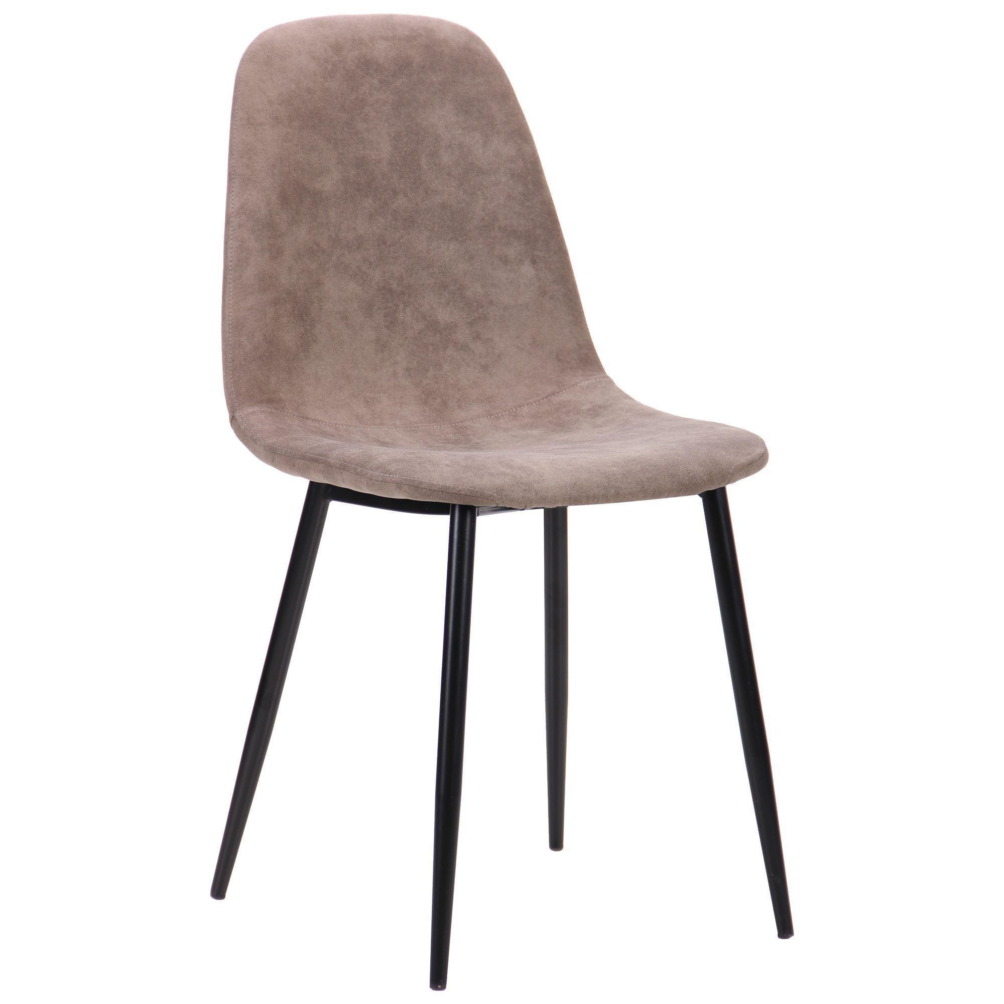 Кухонний стілець AMF Лучія сталь/текстиль 870х440х520 мм cowboy Чорний/Мокко