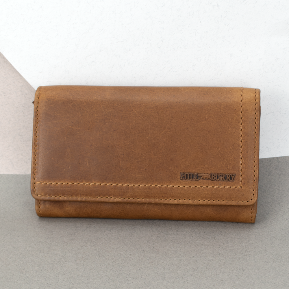 Кошелек женский кожаный Hill Burry L-104 на кнопке Рыжий (2499835926)