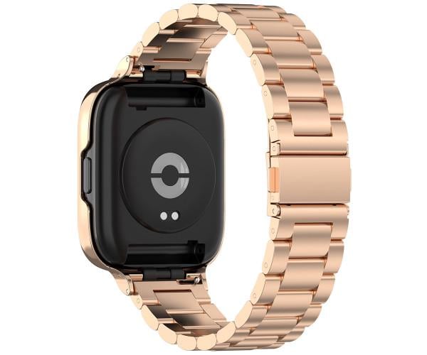 Ремешок металлический з чехлом Metal Classic для Xiaomi Redmi Watch 3 Active Розово-золотой