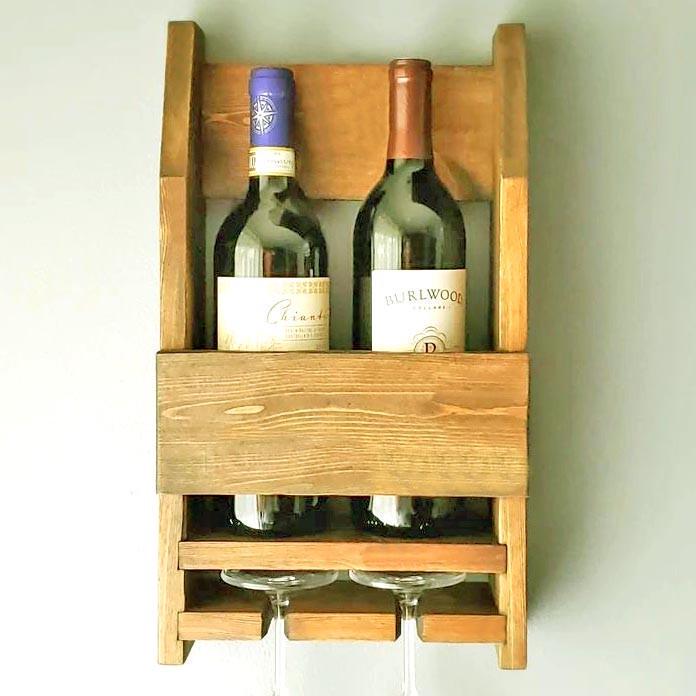 Полка для вина настенная из дерева Тайто Сиена (ПНК-003005)