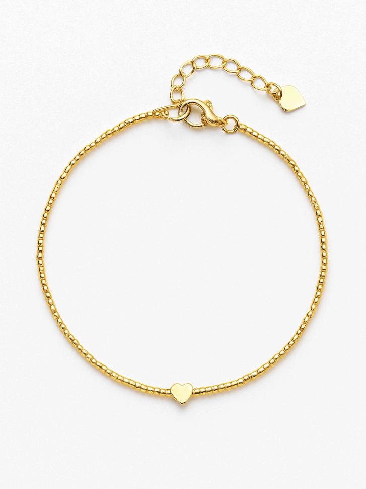 Браслет-анклет на ногу із золотого японського бісеру (4739) - фото 2