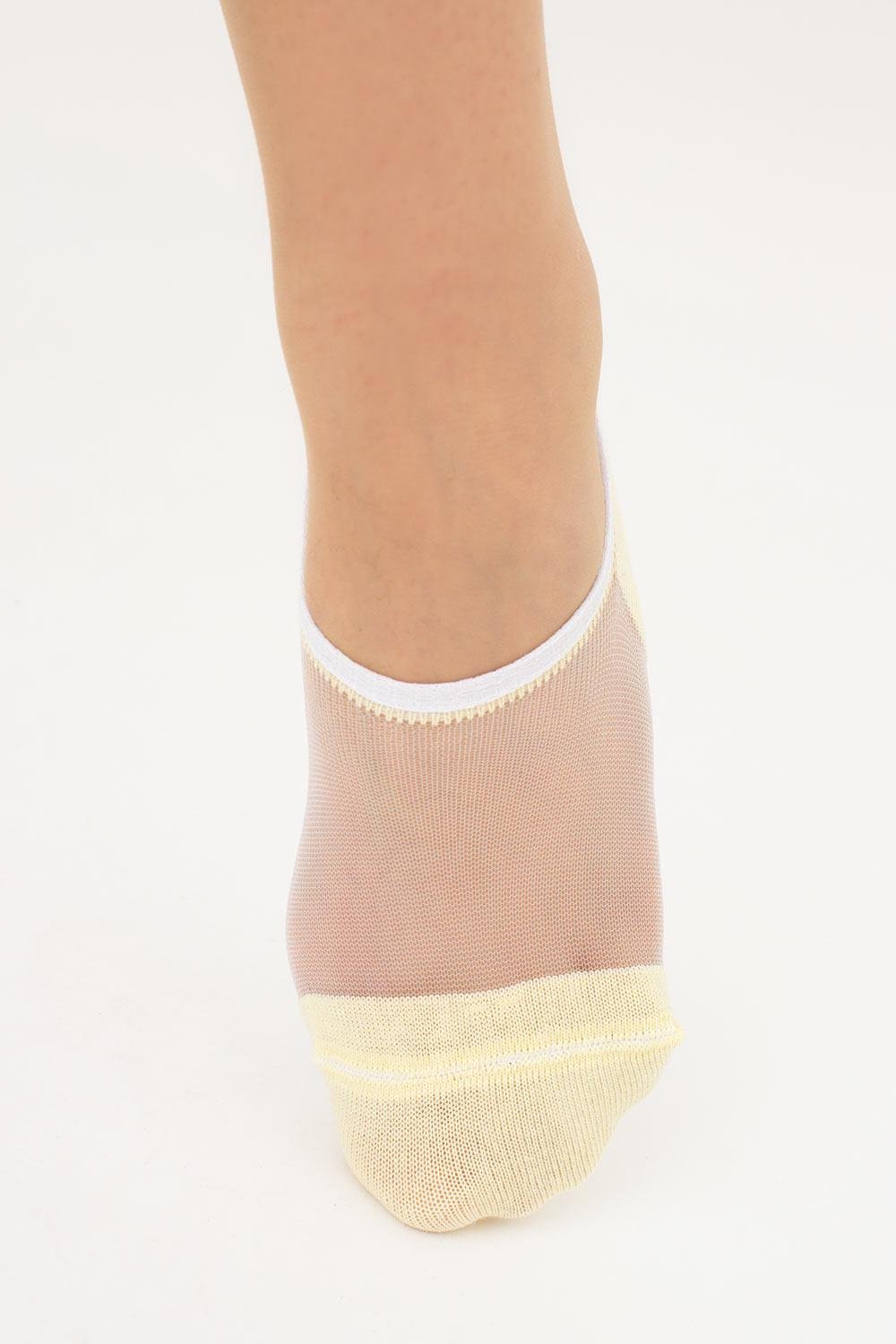 Носки женские короткие из хлопка с прозрачными вставками Giulia WS0 CRISTAL 001 р. 39/40 Yellow/Light yellow (30668142) - фото 2 Носки женские короткие из хлопка с прозрачными вставками Giulia WS0 CRISTAL 001 р. 39/40 Yellow/Light yellow (30668142) - фото 2