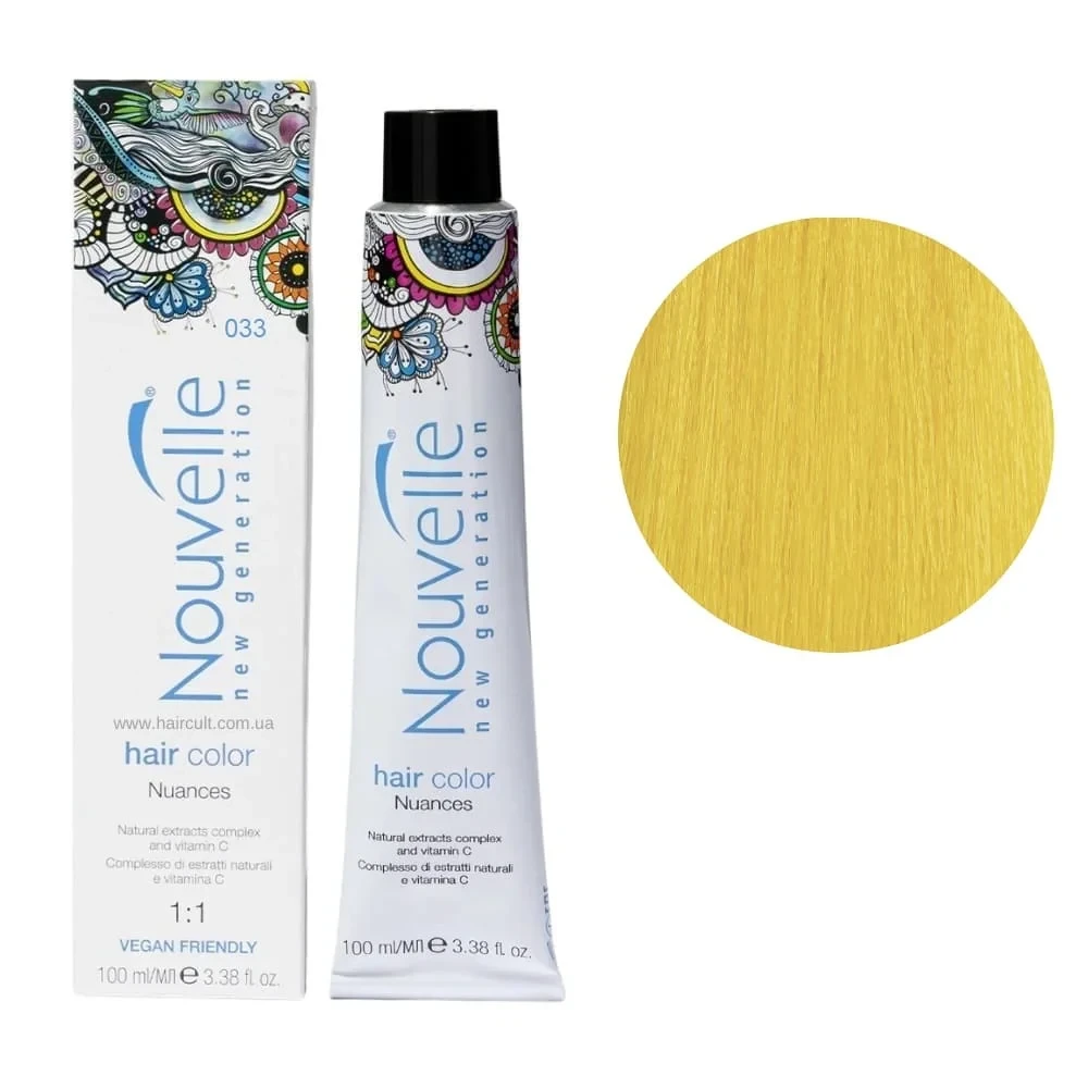 Краска для волос Nouvelle Hair Color 033 Желтый 100 мл