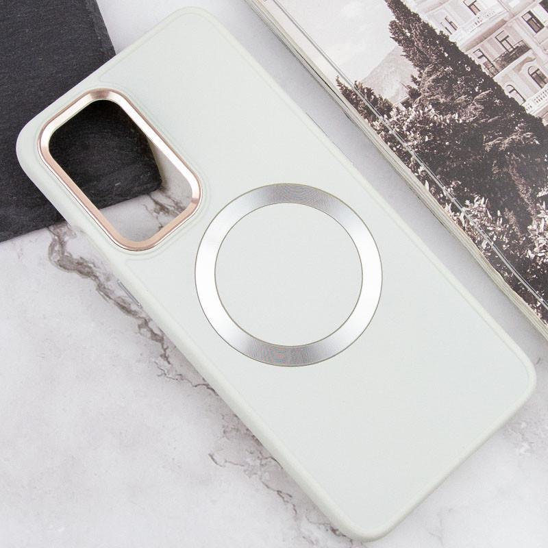 Протиударний TPU Чохол Bonbon Metal Style with MagSafe для OnePlus 9 Білий / White - фото 5