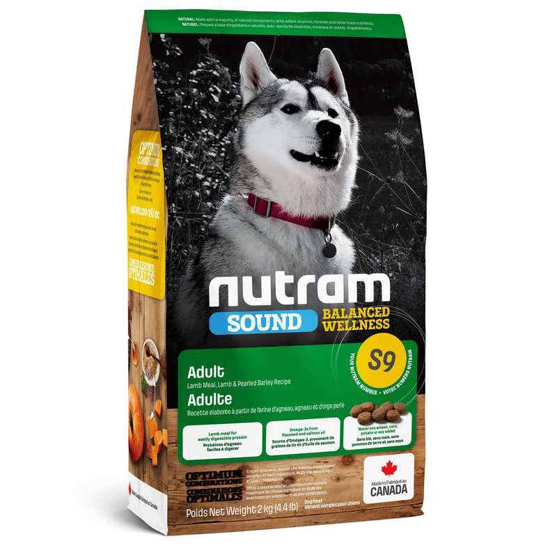 Сухой корм для взрослых собак Nutram S9 Sound Balanced Wellness Lamb&Rise с ягненком 2 кг (30533)