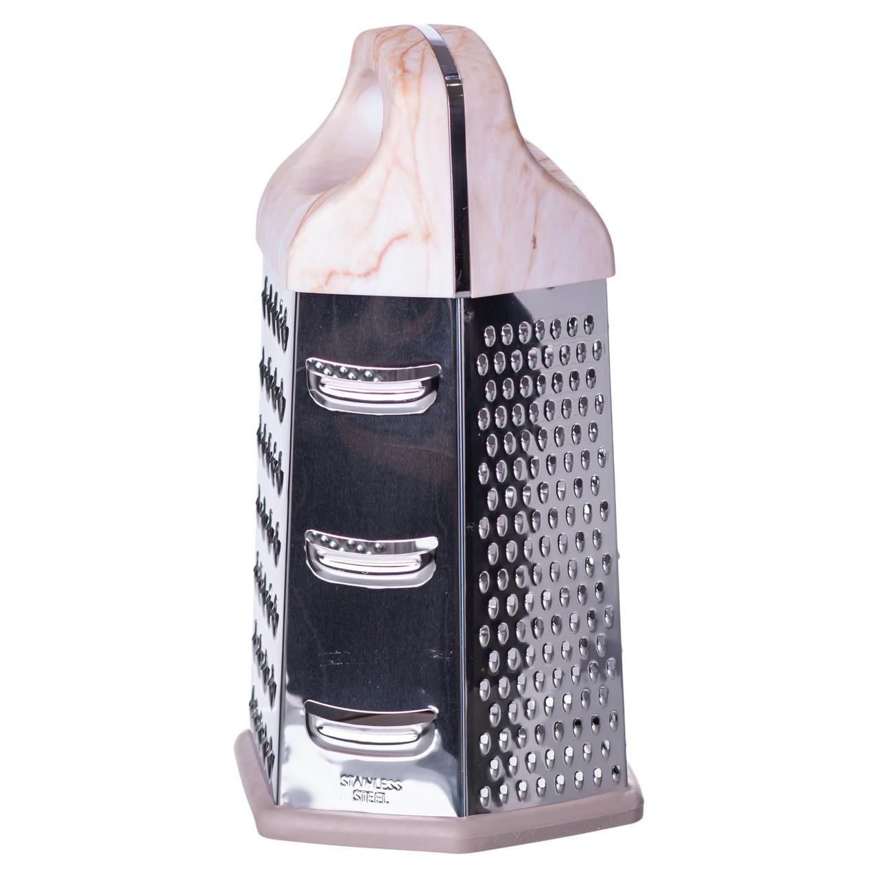 Терка шестигранная ручная для овощей и фруктов 14x12x24 см (HP-8-7) - фото 4 Терка шестигранная ручная для овощей и фруктов 14x12x24 см (HP-8-7) - фото 4