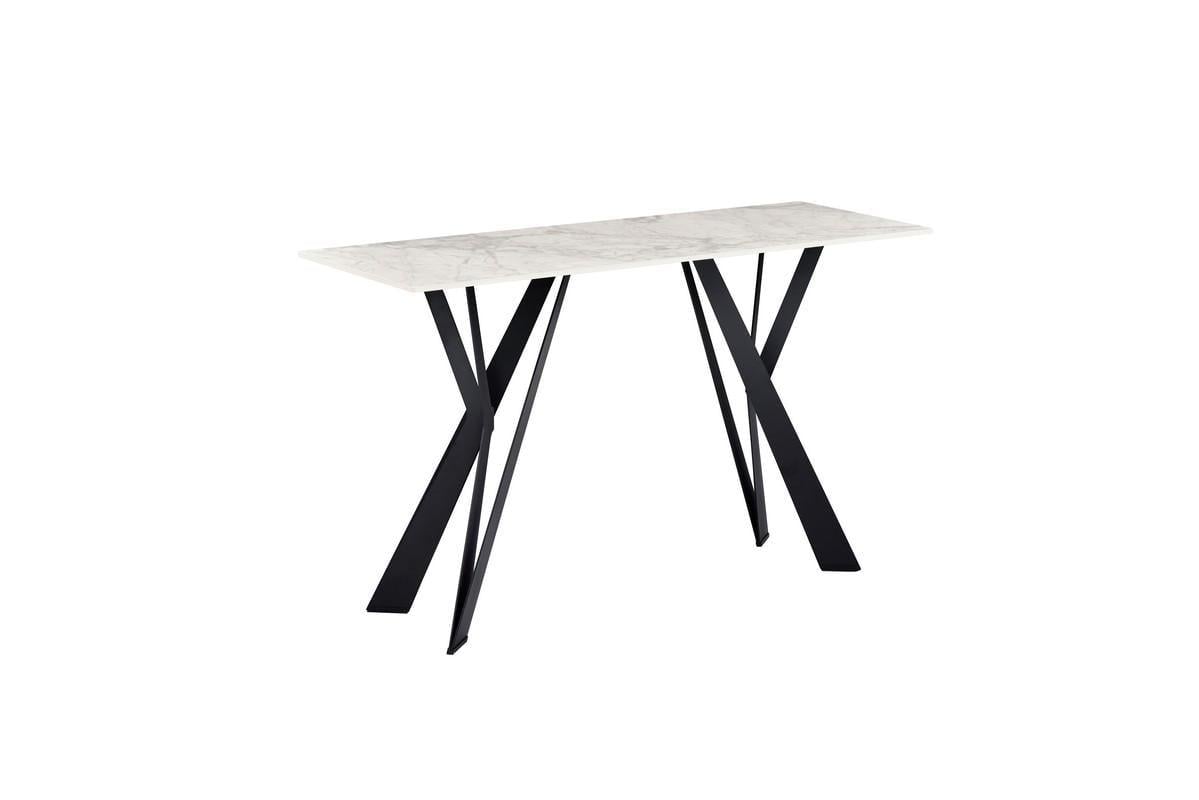 Консоль Ветро Мебел Тео Бьянко керамика/металл Черный (Teo-console-bianko-kararra/black)