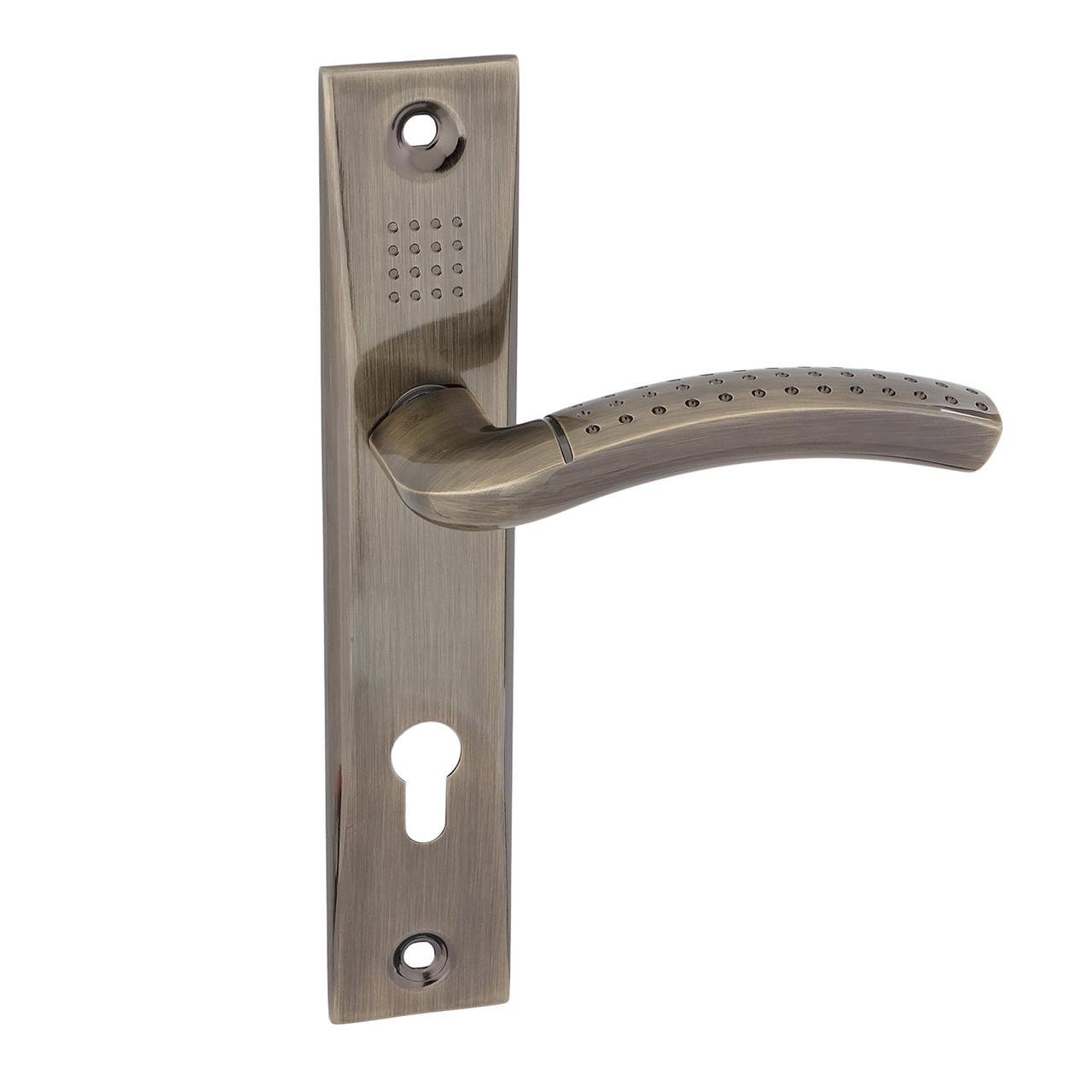 Дверная ручка на планке под ключ 85 мм SIBA Bari Eco Бронзовый античный (A05-3-80-80)