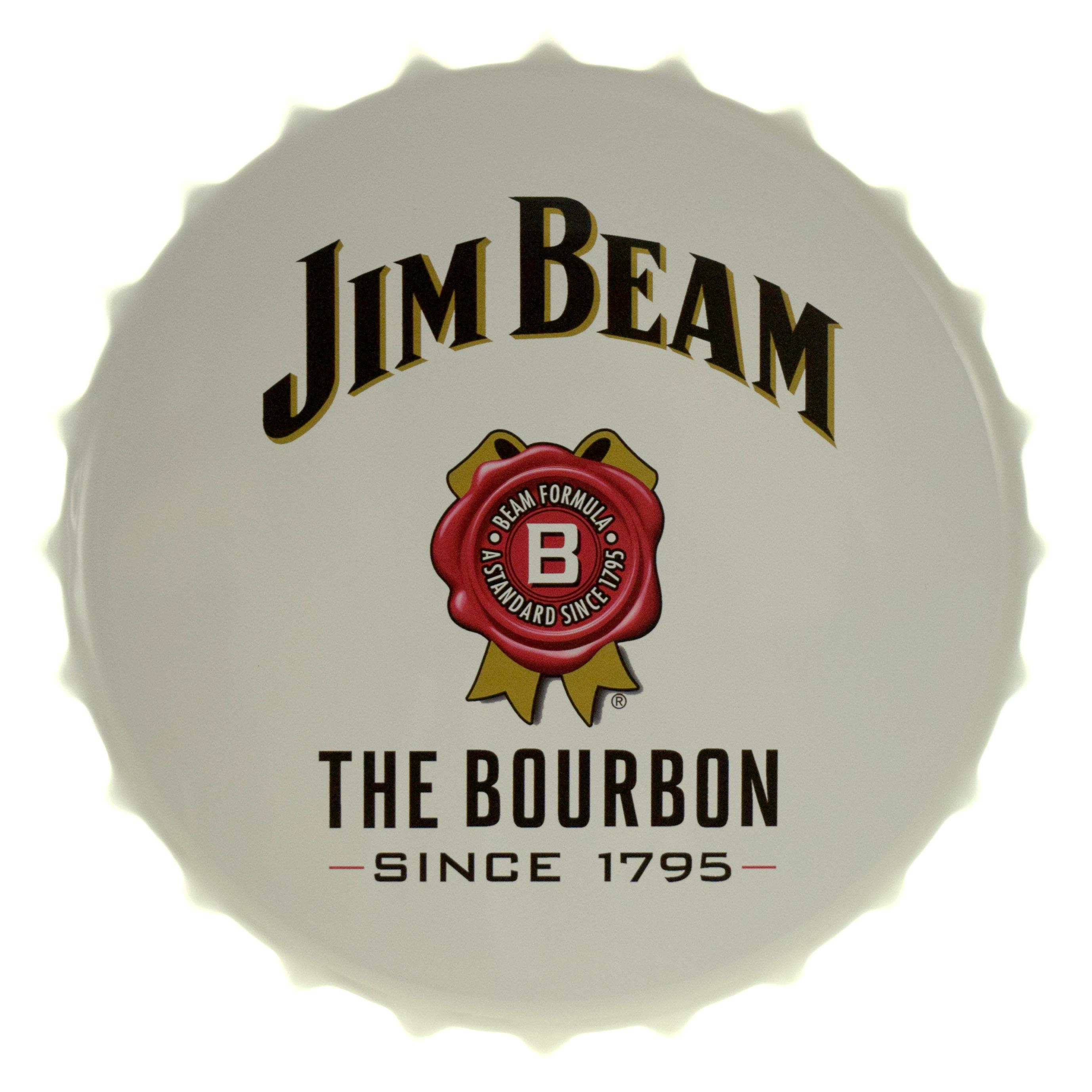 Табличка металлическая "Jim Beam The Bourbon Since 1795" 35 см (ms-104201)