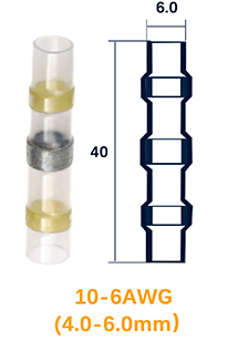 Термоусаджувальна гільза 4,0-6,0 мм 12-10 AWG 10 шт (H177) - фото 3