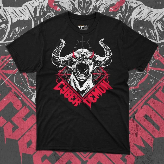Футболка мужская с принтом Doom Cyber Demon р. 48 (2896478692)