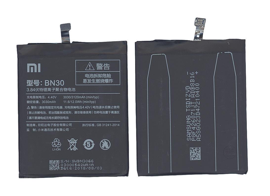Аккумулятор для смартфона Xiaomi BN30 Redmi 4A 3,85V 3100 mAh 11,94 Wh