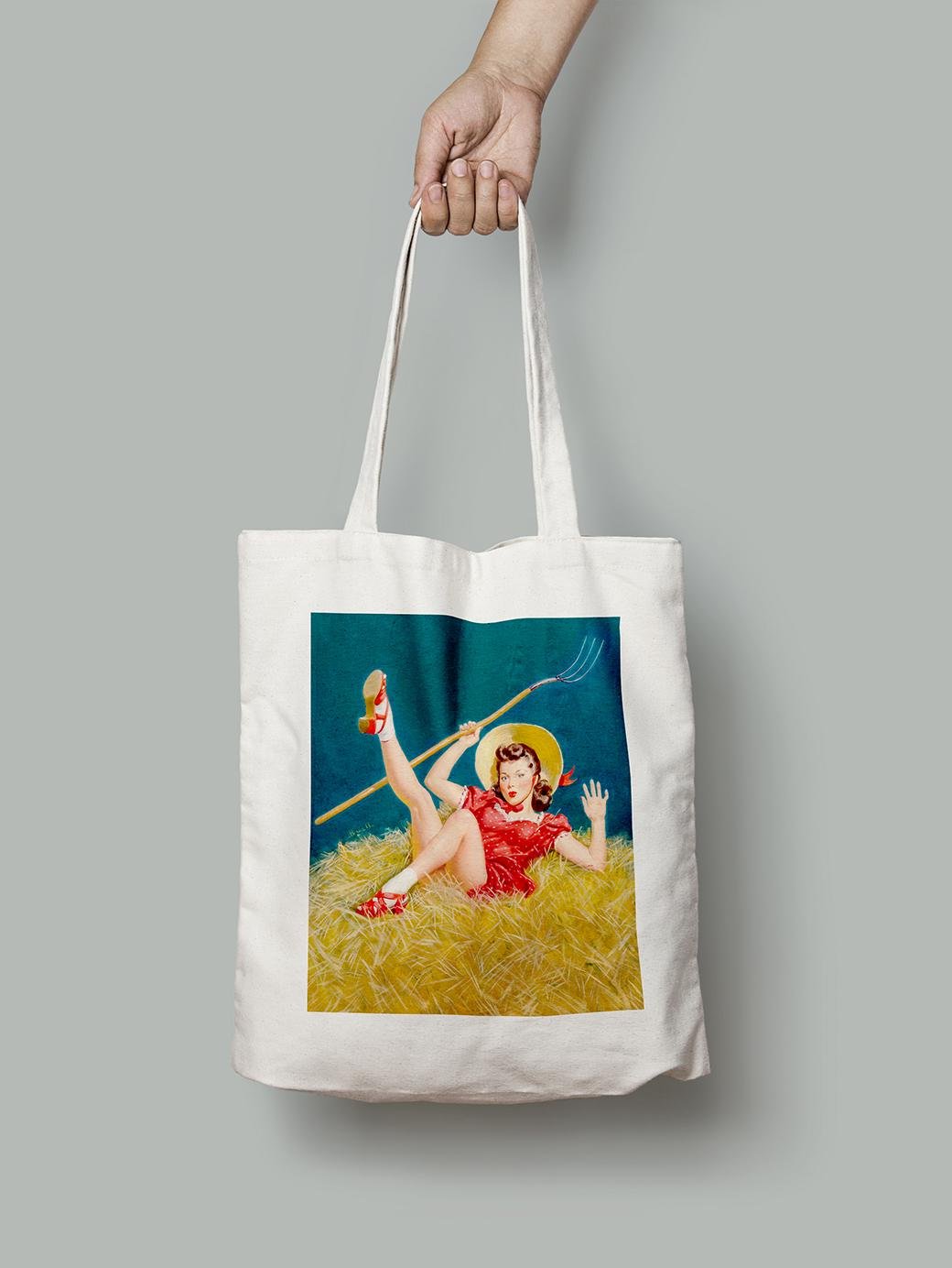 Эко-сумка Секси на сеновале шопер (pin_up0004010_Bag)