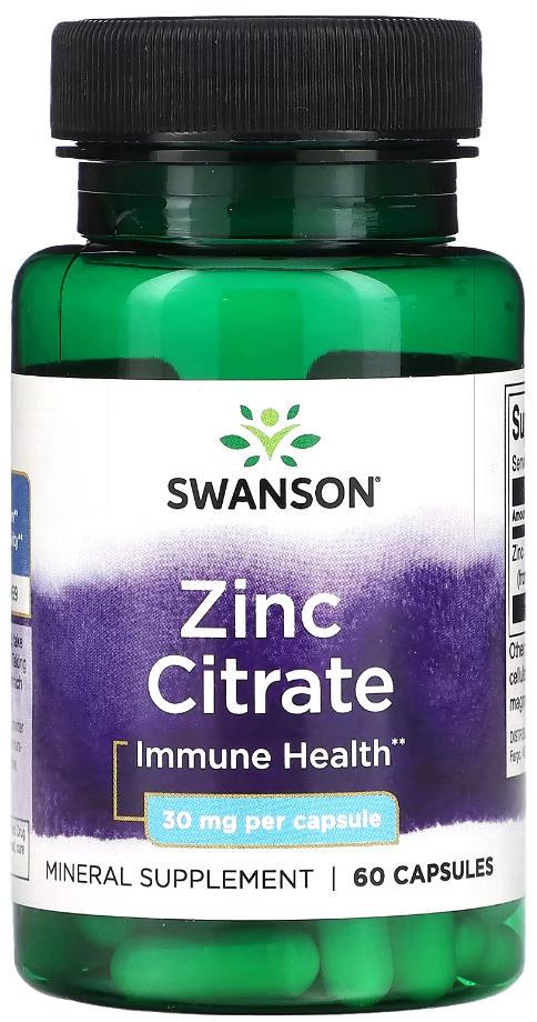 Цинк Цитрат Swanson Zinc Citrate 30 мг 60 капсул Цинк Цитрат Swanson Zinc Citrate 30 мг 60 капсул