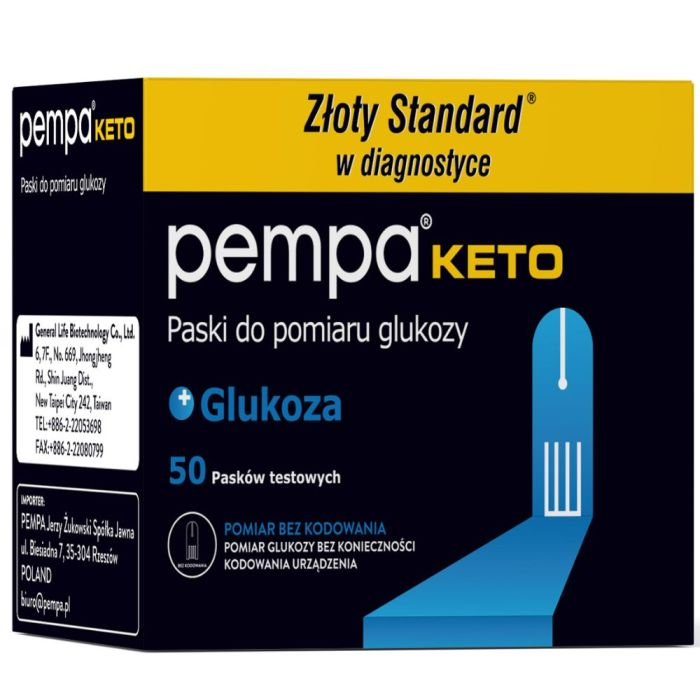 Тест-смужки для глюкометра Pempa KETO 2в1 50 шт. (33543856)