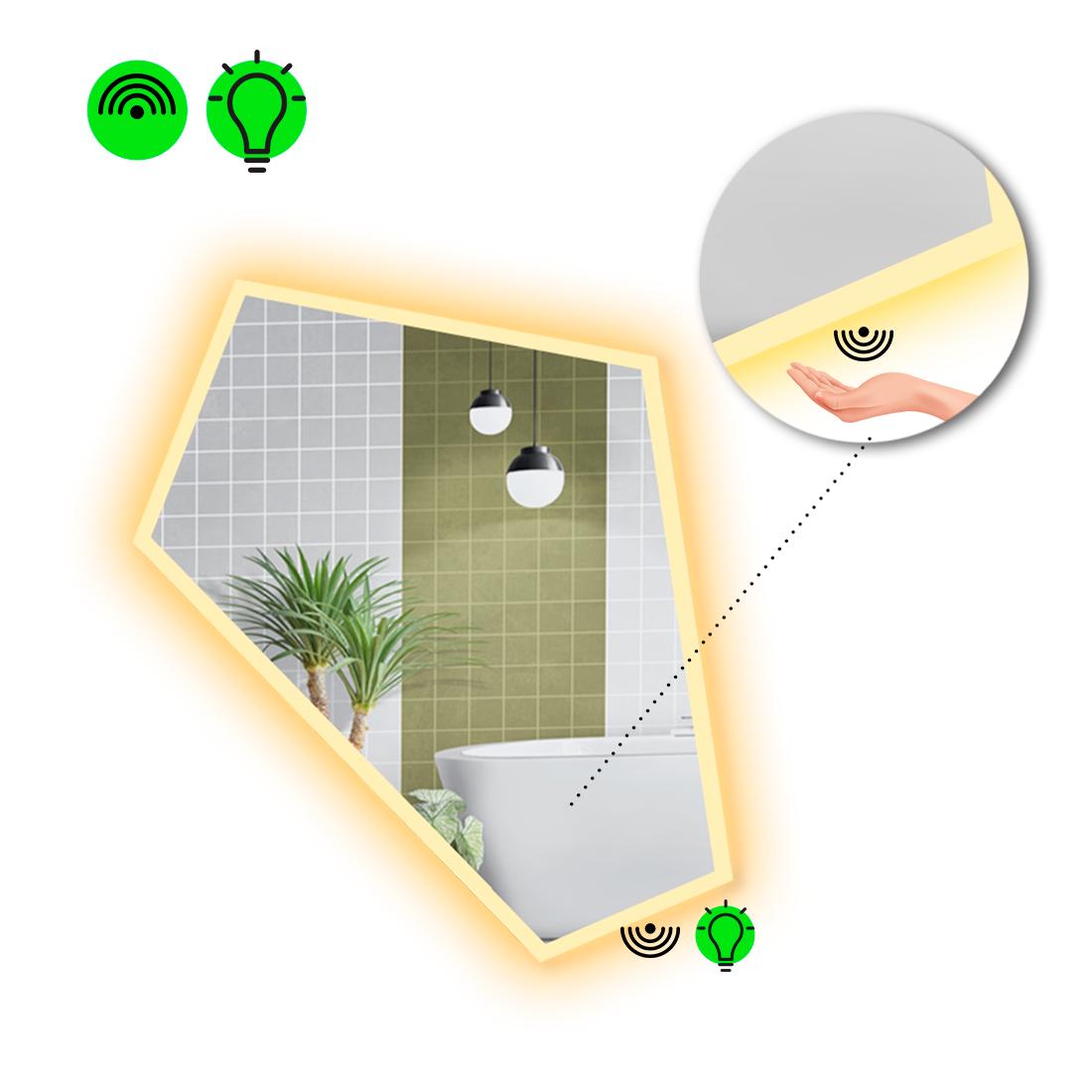 Зеркало с LED подсветкой Modulo 3 с ИК включателем 140x120 см Зеркало с LED подсветкой Modulo 3 с ИК включателем 140x120 см