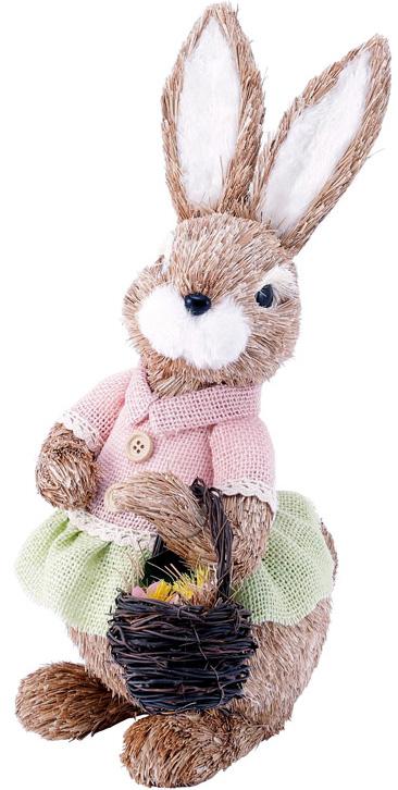 Фигура декоративная Зайка с корзинкой 36 см пенопласт (BD-NY27-913)