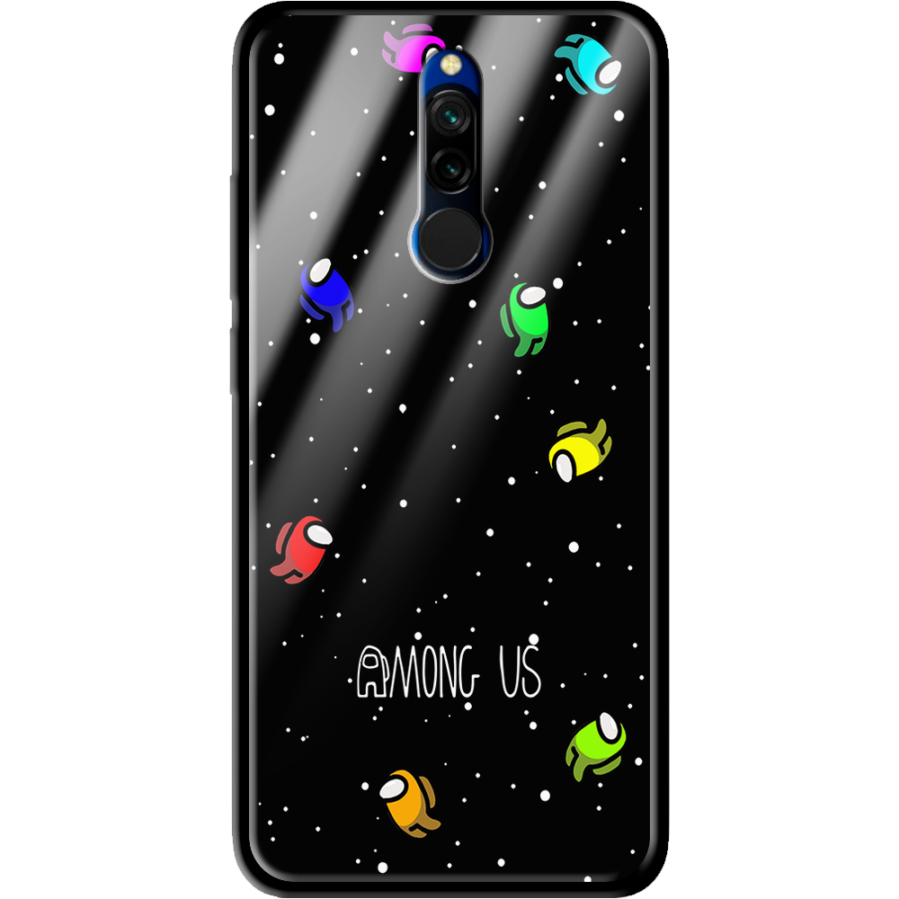 Чохол Boxface Xiaomi Redmi 8 Among Us Invisible Чорний силікон зі склом (38411-bk76-39408)