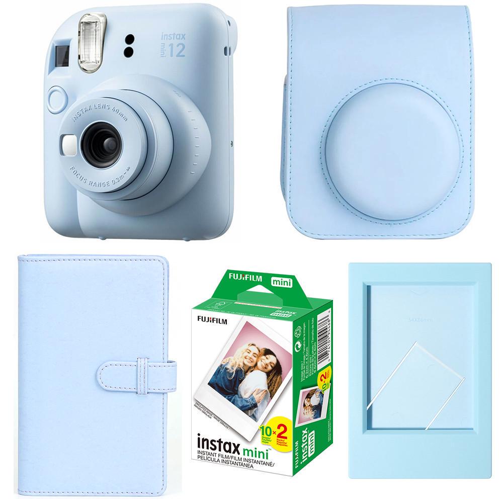 Подарочный набор Fujifilm Instax Mini 12 фотобумага 20 шт./чехол/фотоальбом 108 фото/рамка Голубой