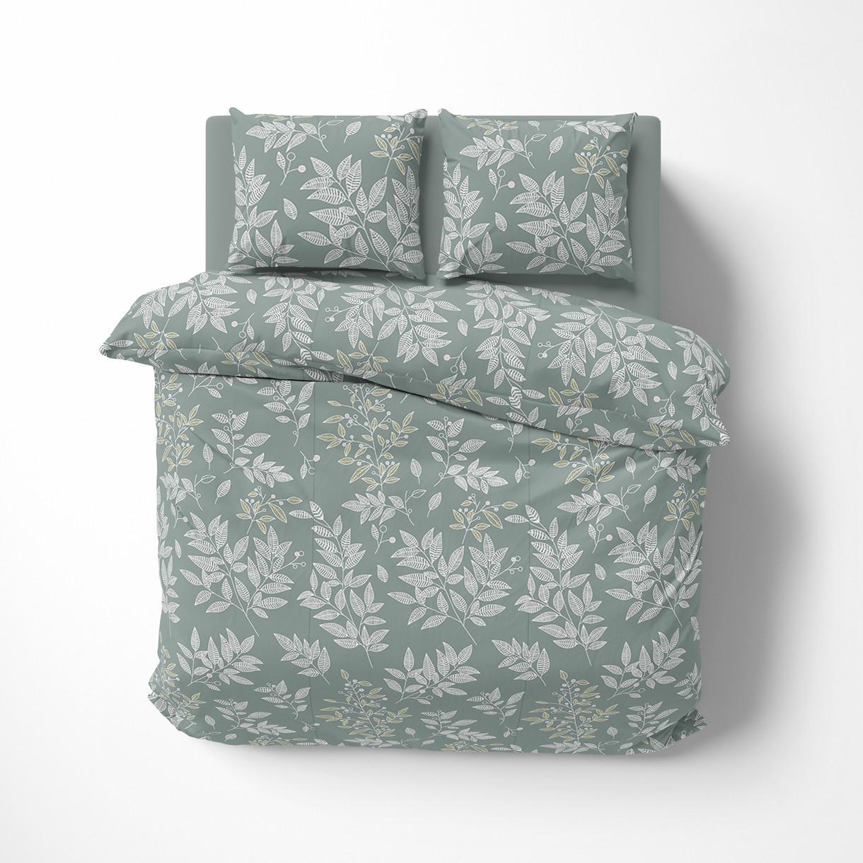 Постільна білизна Lelit бязь полуторний Темно-зелений (B-1162)