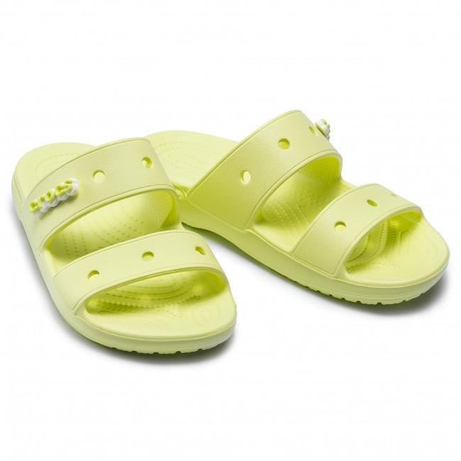 Шльопанці жіночі утеплені Crocs Classic Sandal Zest р. 38-39 Лайм (5392)