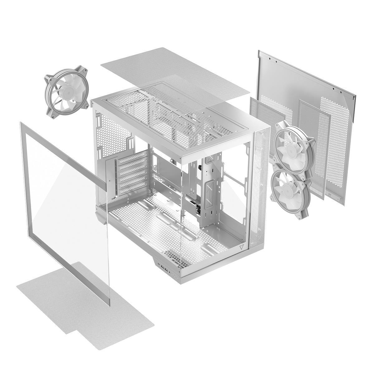 Корпус Modecom Volcano Panorama Apex ARGB 3F Midi White (AT-PANORAMA-3F-ARGB-20-000000-0002)