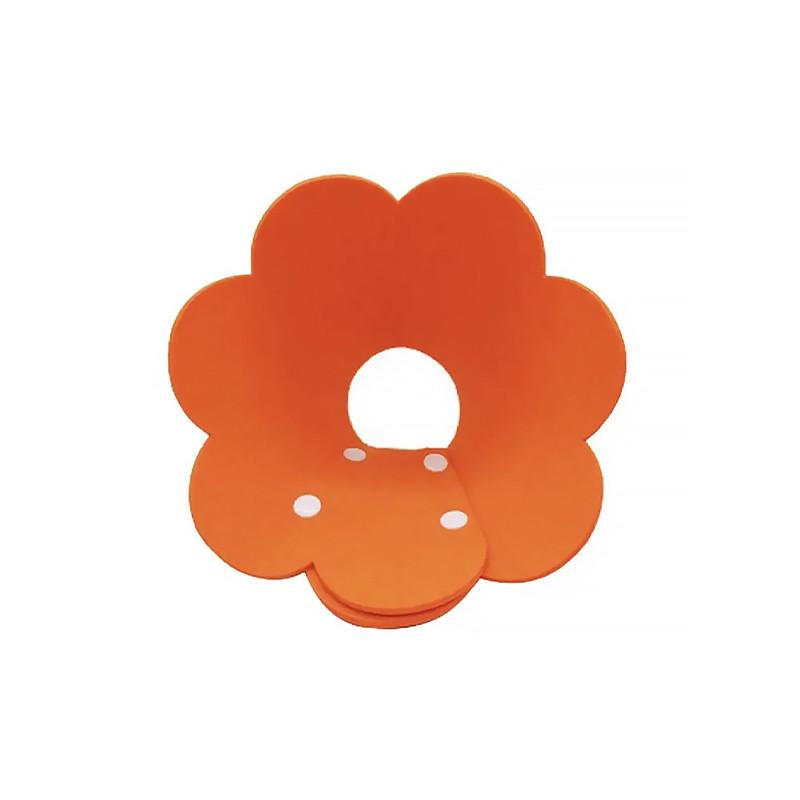 Воротник-подушка для кошек мягкий Lesko DT-1063 Flower S Orange