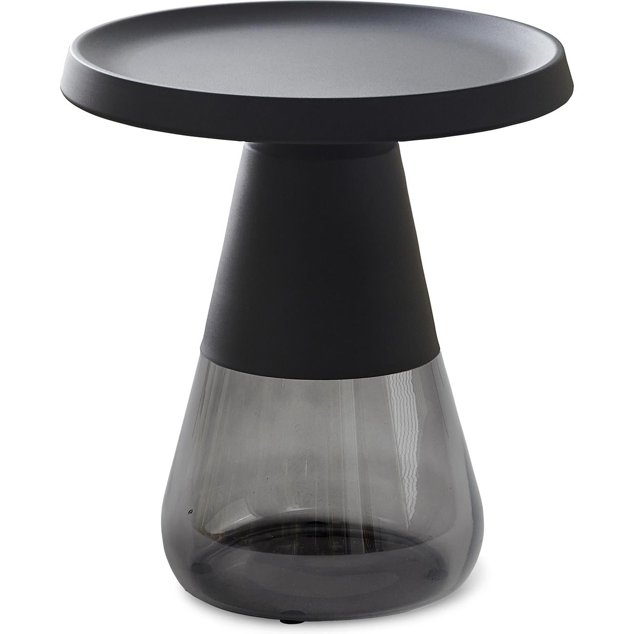 Стол кофейный Elle 50х50 см Black top grey glass base (13963)
