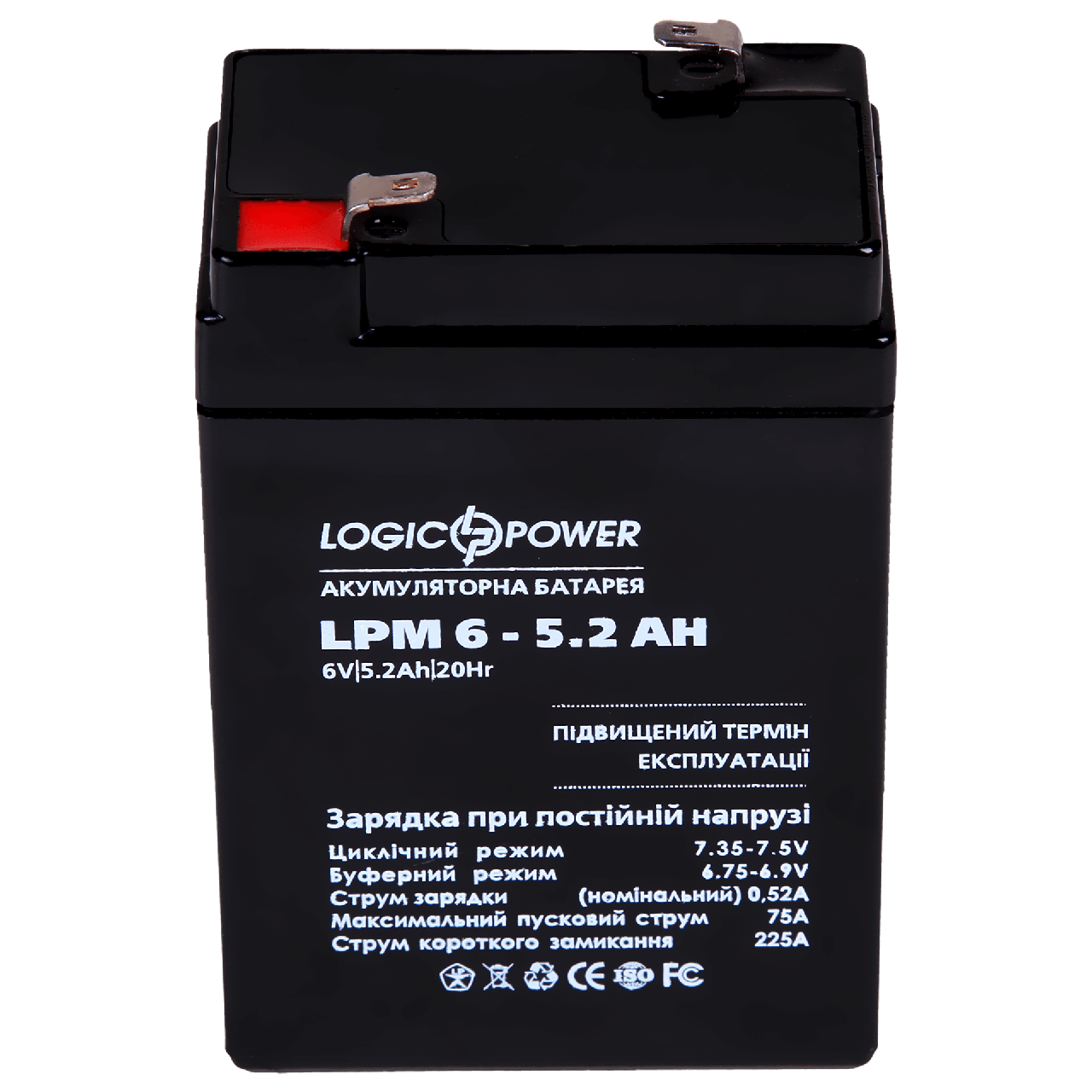 Аккумулятор AGM LogicPower LPM 6-5.2 AH