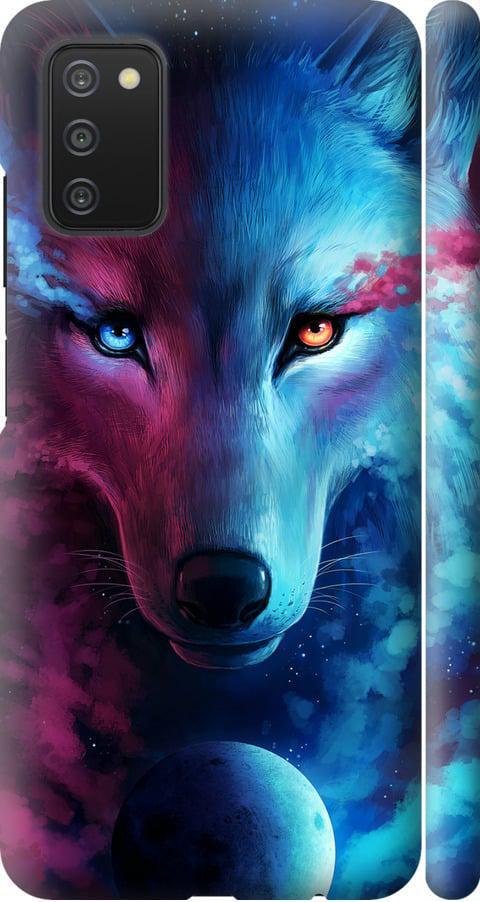 Чехол на Samsung Galaxy A03s A037F Арт-волк (3999m-2381-42517)