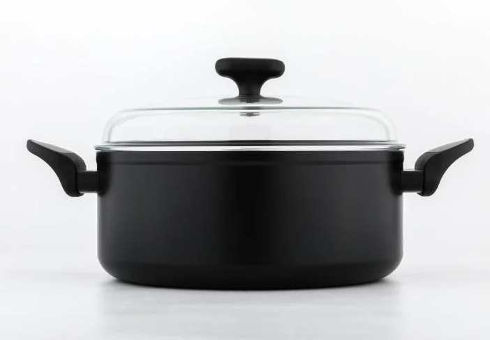 Каструля з кришкою NOIS Salto Silver алюміній 7 л 28 см Чорний