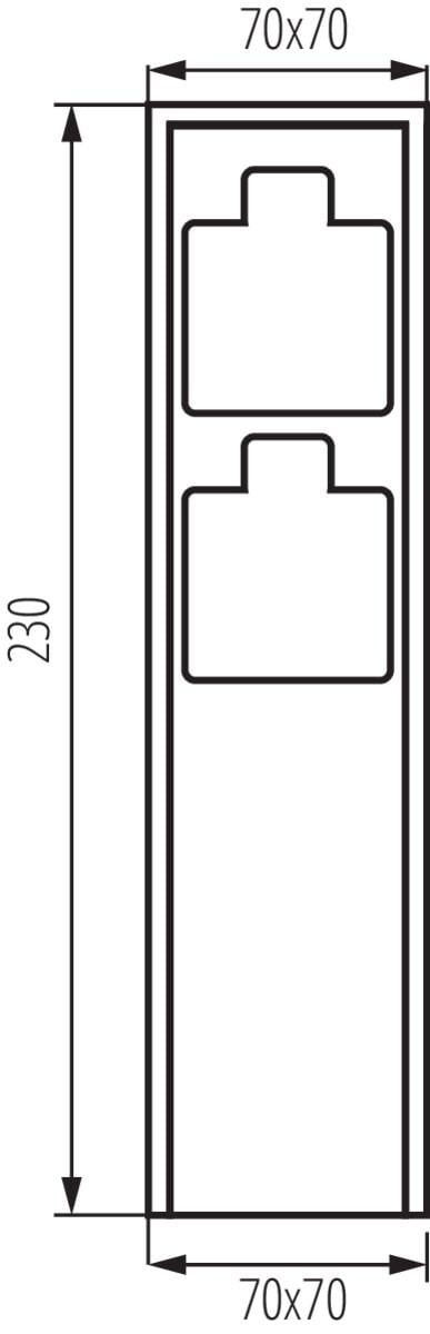 Стовпчик з розеткою Kanlux 36585 Dasto IP44 (10992077) - фото 5