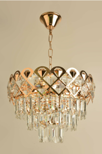 Люстра Sirius с хрустальными подвесами под 8 ламп E-27 Золотой (23742081)