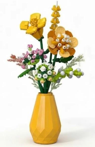 Конструктор интерьерный Care серия Flowers for Mom Цветы в желтой вазе (2104619270)