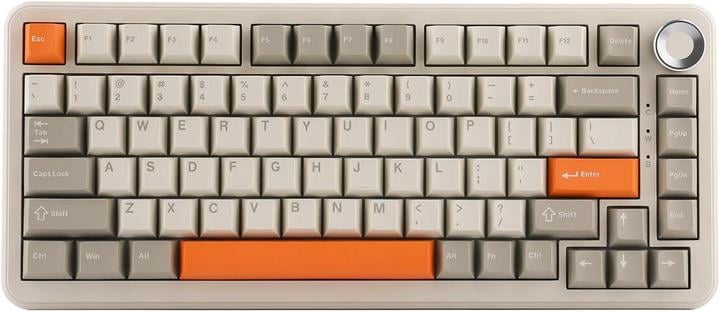 Клавіатура ігрова Ajazz Ak820 MAX бездротова механічна із RGB підсвічуванням з підтримкою HOT-SWAP Flying Fish Switch Beige