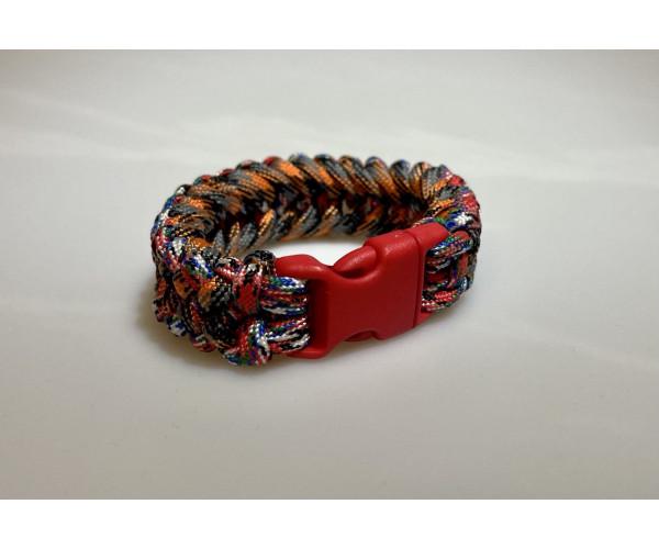 Плетеный браслет Safety из паракорда 17 см Разноцветный (8895)