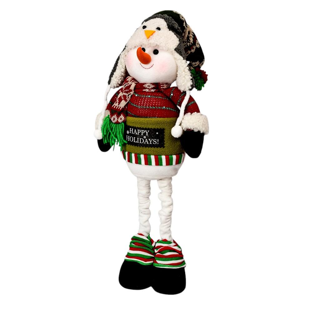 Фигура новогодняя Snowman 61-94 см ноги-телескоп (M17323-B)