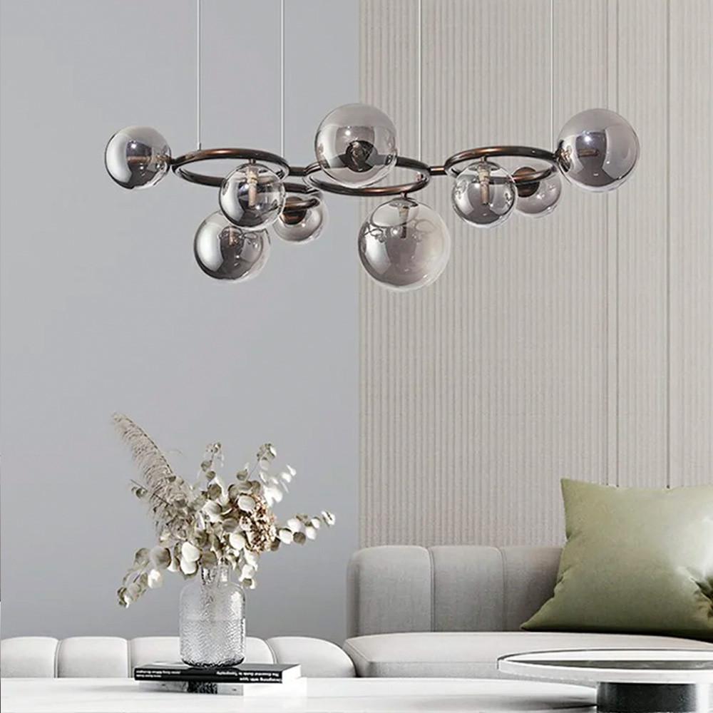 Люстра Gorizia на 9 графітових плафонів Чорний (sg 44/9 bk/gr) - фото 7 Люстра Gorizia на 9 графітових плафонів Чорний (sg 44/9 bk/gr) - фото 7