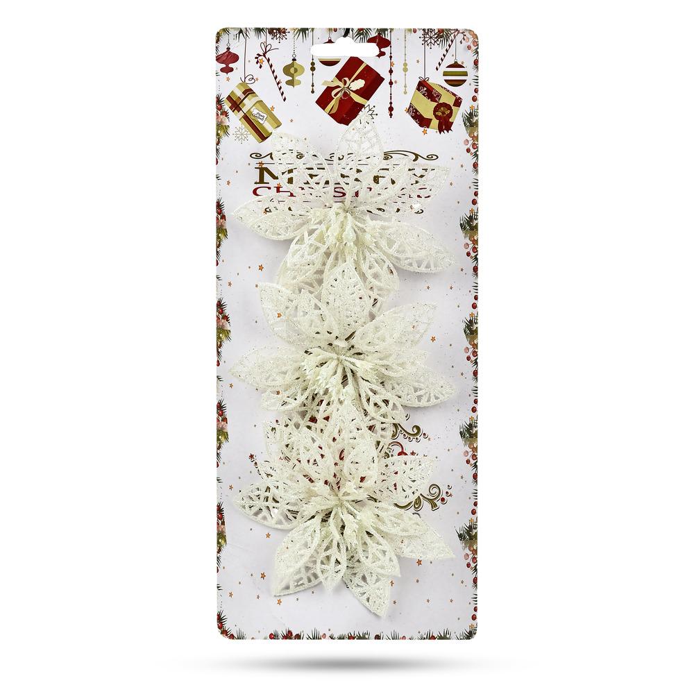Декор праздничный цветок 3 шт. (R96225)